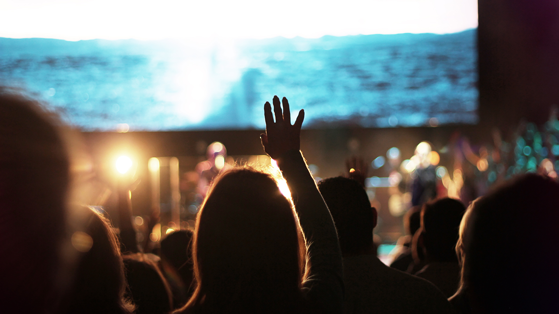 crowd in worship
